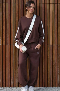 Ceres Life Bowie Barrell Leg Trackpant - Chocolate