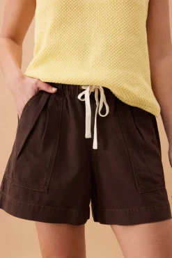 Ceres Life Darcy Relaxed Everyday Short - Chocolate