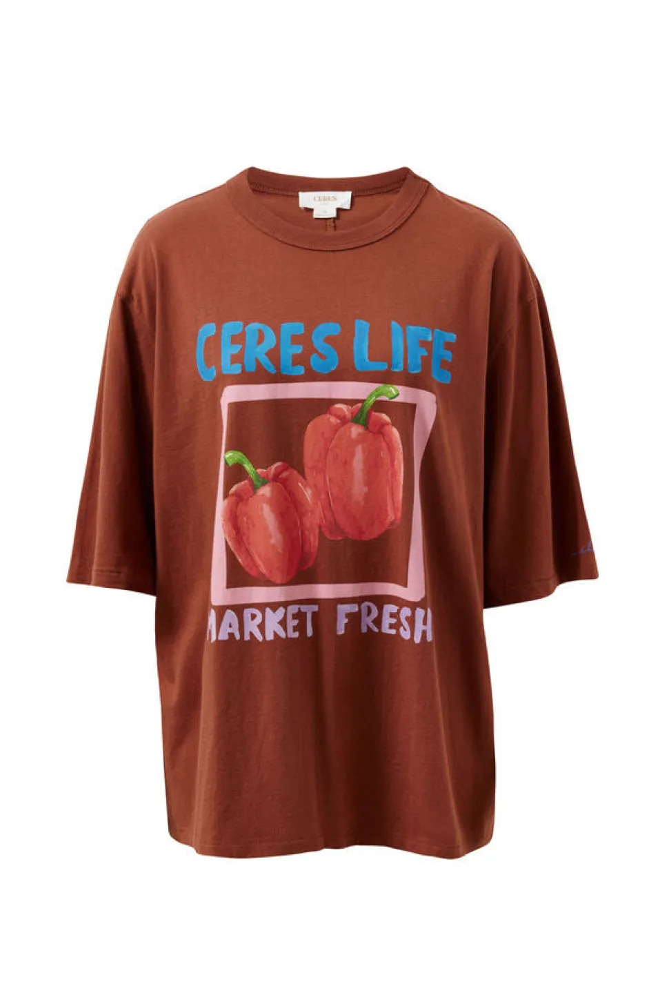 Ceres Life Liv Oversized Tee - Ginger/Farmers Market