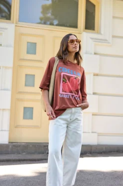 Ceres Life Liv Oversized Tee - Ginger/Farmers Market