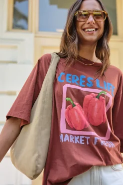 Ceres Life Liv Oversized Tee - Ginger/Farmers Market