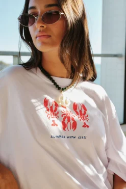 Ceres Life Liv Oversized Tee - Summer Lobsters