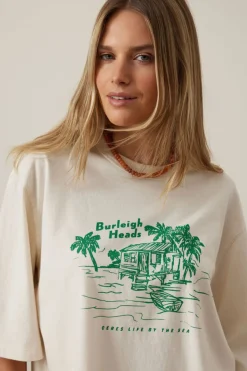 Ceres Life Macy Print Tee - Buff/Burleigh Heads