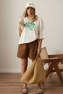 Ceres Life Macy Print Tee - Buff/Burleigh Heads