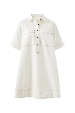 Ceres Life Milly Short Sleeve Mini Dress - Fresh Ecru