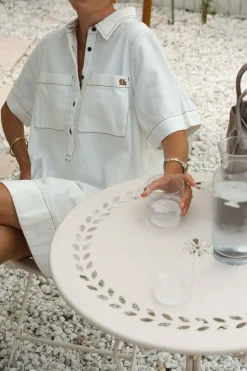 Ceres Life Milly Short Sleeve Mini Dress - Fresh Ecru