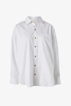 Ceres Life Peta Oversized Poplin Shirt - White