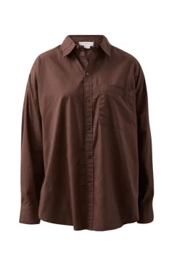 Ceres Life Peta Oversized Shirt - Chocolate