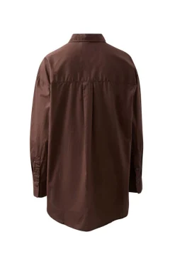 Ceres Life Peta Oversized Shirt - Chocolate