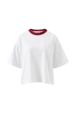 Ceres Life Phoebe Premium Tee - White/Burgundy