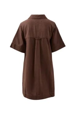 Ceres Life Sammy Relaxed Shirt Dress - Chocolate