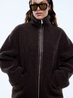 Ena Pelly Jayla Teddy Jacket- Espresso