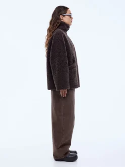 Ena Pelly Jayla Teddy Jacket- Espresso