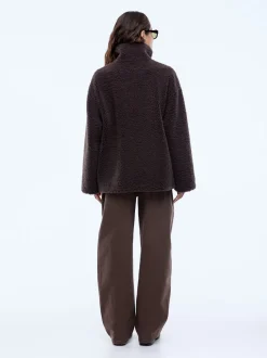 Ena Pelly Jayla Teddy Jacket- Espresso
