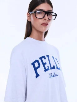 Ena Pelly Sophia Relaxed Tee - White Marle/Pelly Studios