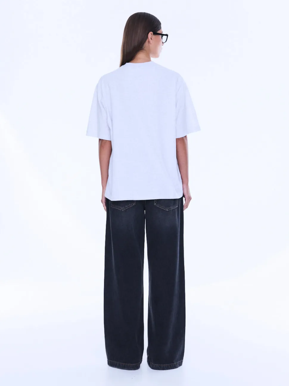Ena Pelly Sophia Relaxed Tee - White Marle/Pelly Studios