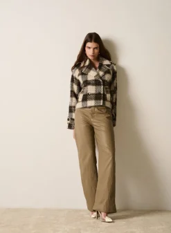 Esmaee Ridder Coat - Brown/Grey Check
