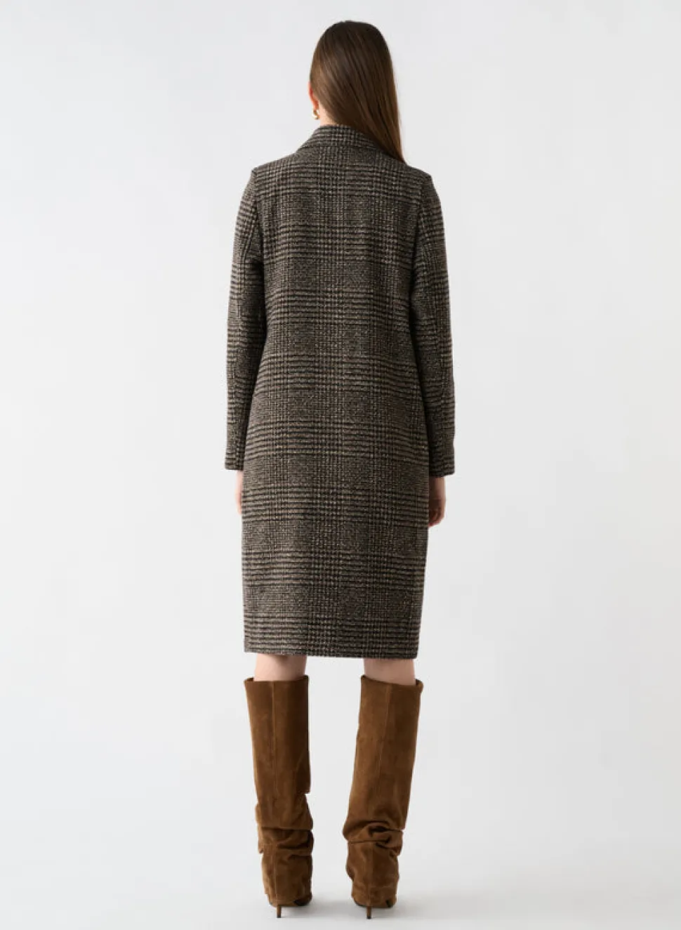 Esmaee Roam Tweed Coat - Mocha Tweed
