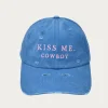 FAR MER Kiss Me Cowboy Cap - Blue