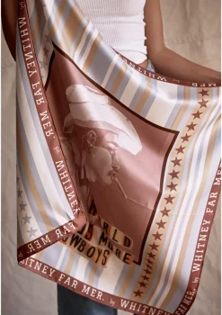 FAR MER Silk Scarf Large - Stars & Stripes