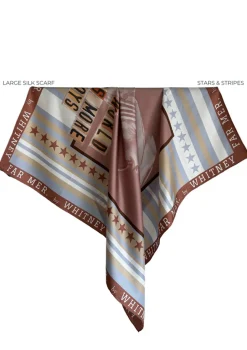 FAR MER Silk Scarf Large - Stars & Stripes