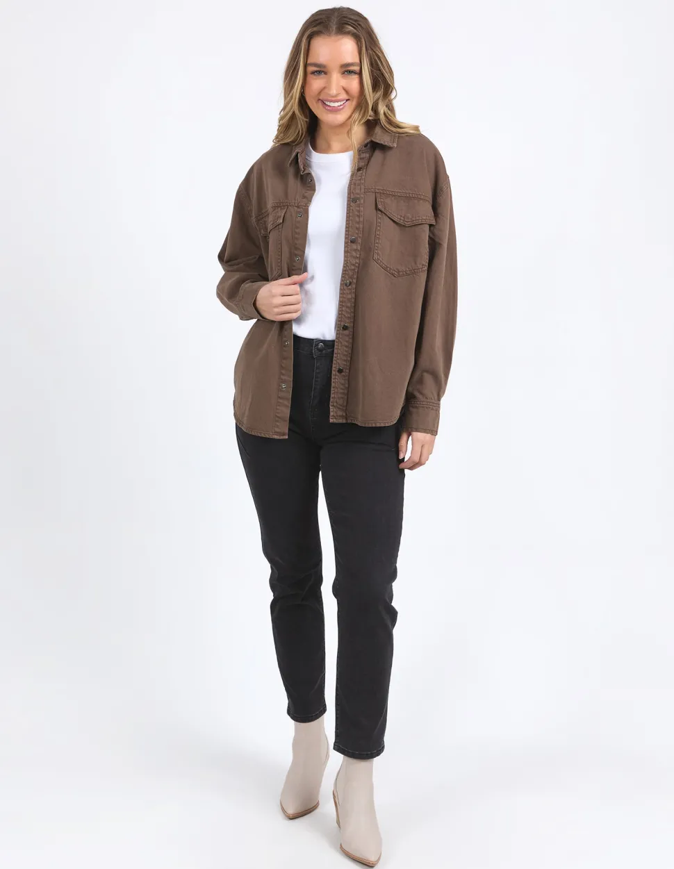 Foxwood Daisy Overshirt - Chocolate