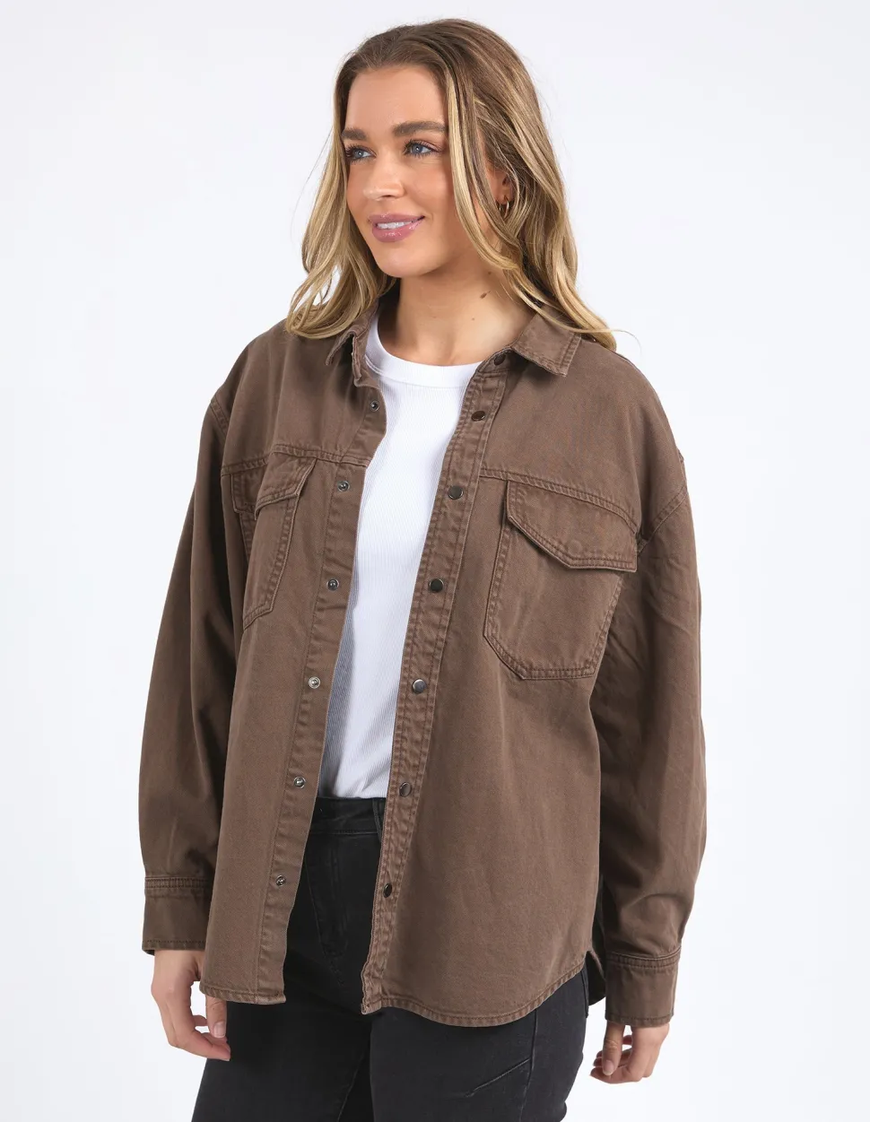 Foxwood Daisy Overshirt - Chocolate
