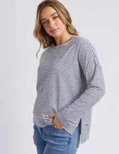 Foxwood Eddie Stripe Top - Black