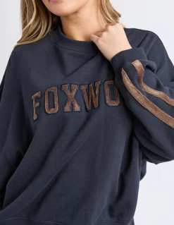 Foxwood Eleveated Sunday Crew- Navy