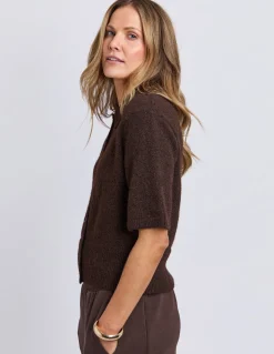 Foxwood Fernie Button Knit - Coffee