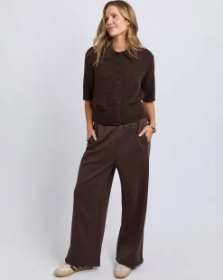 Foxwood Fernie Button Knit - Coffee
