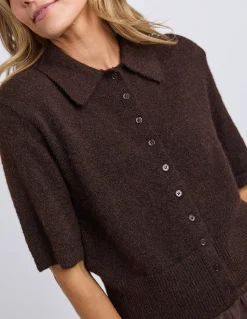 Foxwood Fernie Button Knit - Coffee