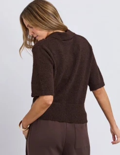 Foxwood Fernie Button Knit - Coffee