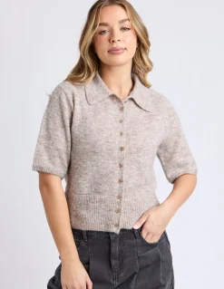 Foxwood Fernie Button Knit - Oat