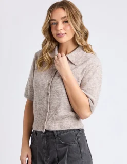 Foxwood Fernie Button Knit - Oat