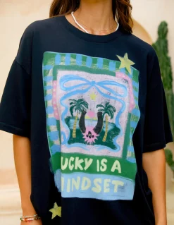 Foxwood Lucky Star Tee - Washed Black