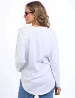 Foxwood Standard Long Sleeve Top - White