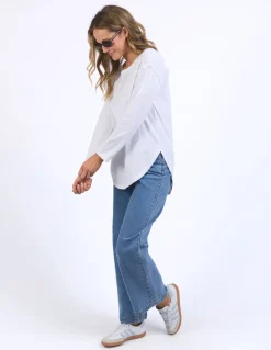 Foxwood Standard Long Sleeve Top - White