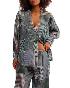 Free People Night After Night Shirt - Chambray Combo
