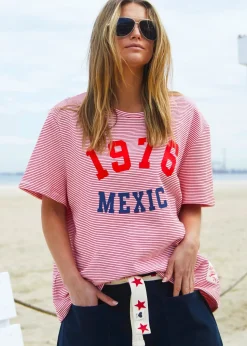 Hammill & Co Retro Stripe Tee - Red/White