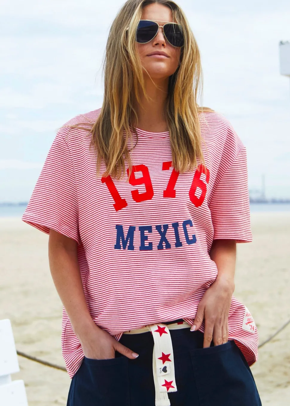 Hammill & Co Retro Stripe Tee - Red/White