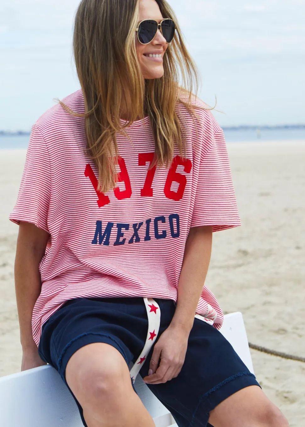 Hammill & Co Retro Stripe Tee - Red/White