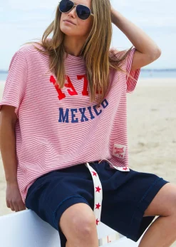 Hammill & Co Retro Stripe Tee - Red/White