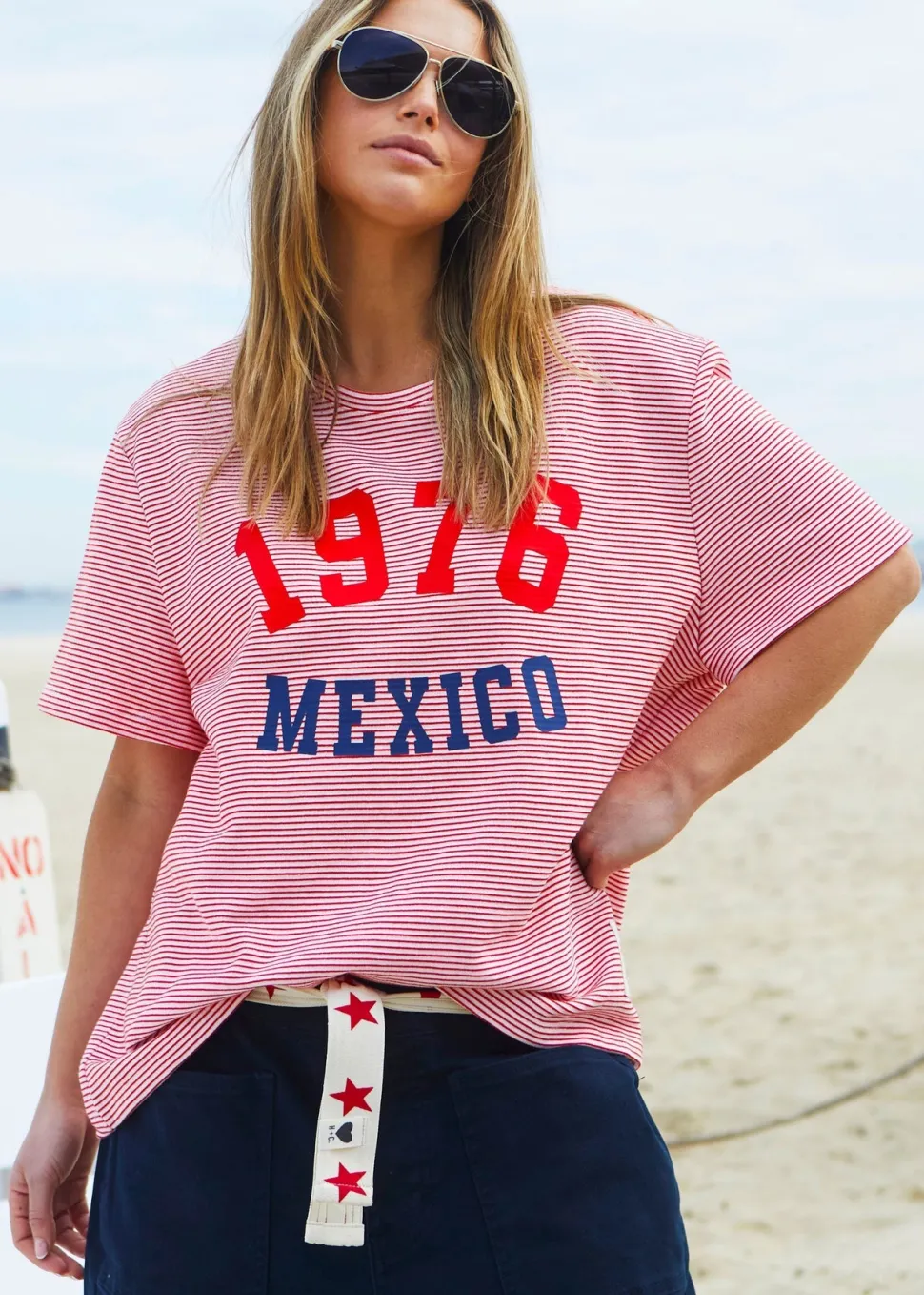 Hammill & Co Retro Stripe Tee - Red/White