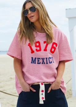 Hammill & Co Retro Stripe Tee - Red/White