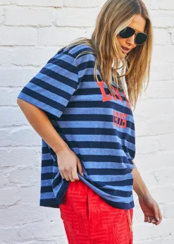 Hammill & Co Stripe Retro Tee - Navy