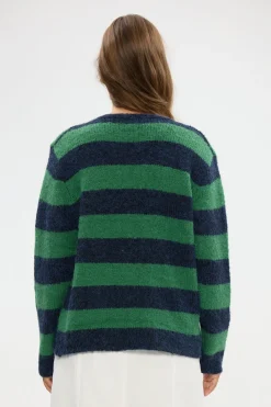 Holiday Chiara Stripe Knit - Green Multi Stripe