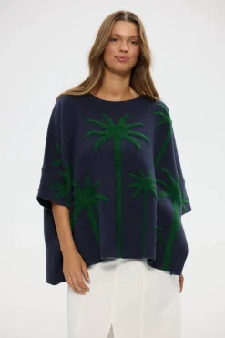 Holiday Palm Cove Knit - Navy