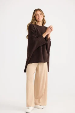 Home Love Cinder Poncho - Chocolate
