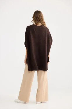 Home Love Cinder Poncho - Chocolate